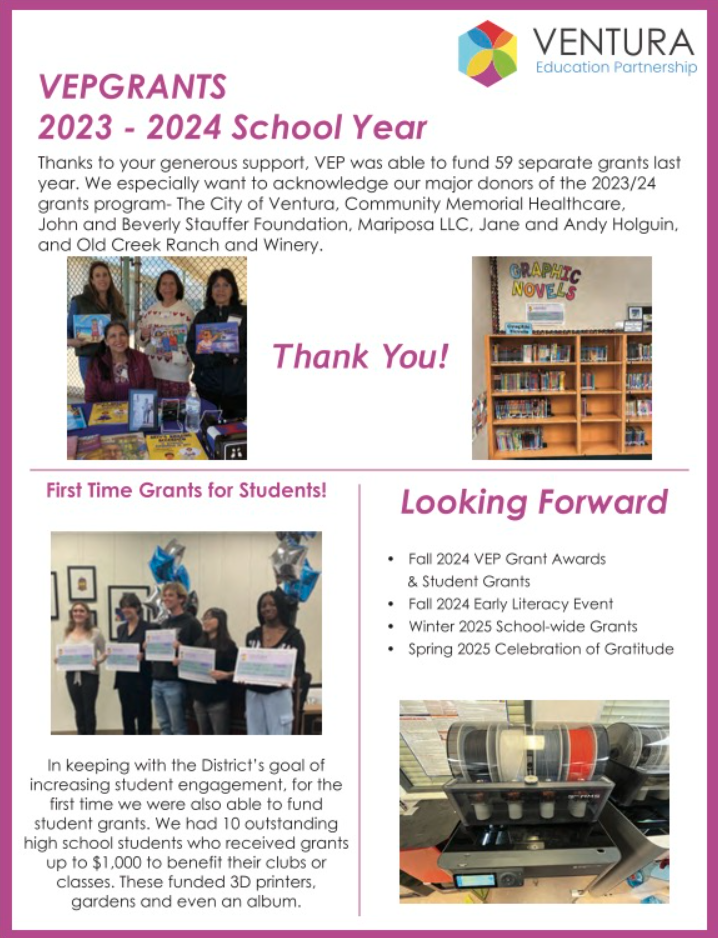 Past Grants- VEP Grants